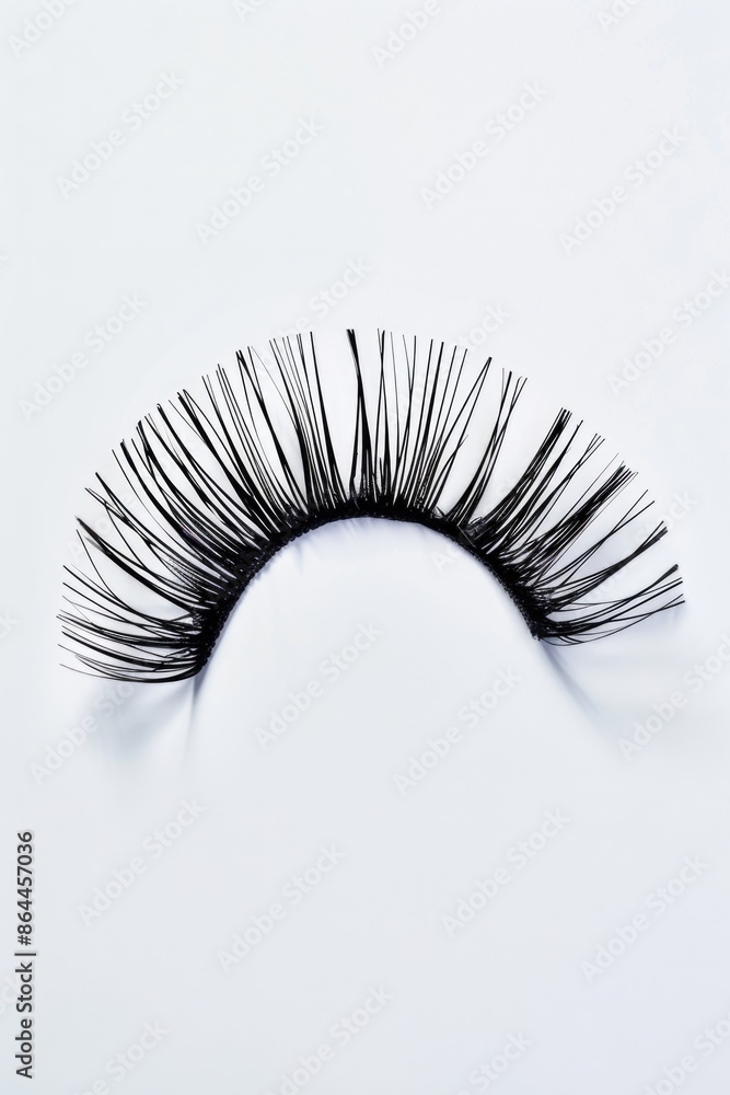 A close-up shot of a pair of false eyelashes, suitable for beauty or cosmetic-related uses A close-up shot of a pair of false eyelashes, suitable for beauty or cosmetic-related uses