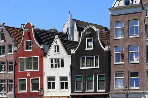 Amsterdam Geldersekade Typical House Facades, Netherlands photo