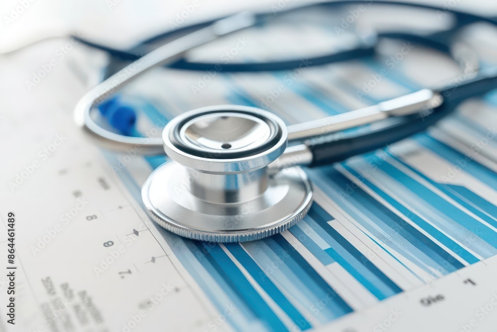 A chart displaying health economics metrics, perfect for a banner with copy space A chart displaying health economics metrics, perfect for a banner with copy space