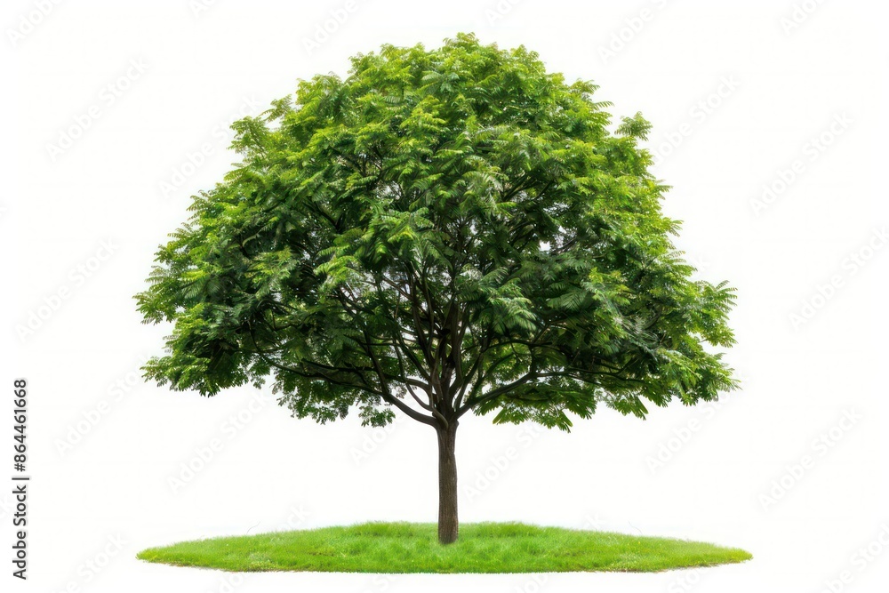 A chestnut tree isolated on a clean white background A chestnut tree isolated on a clean white background