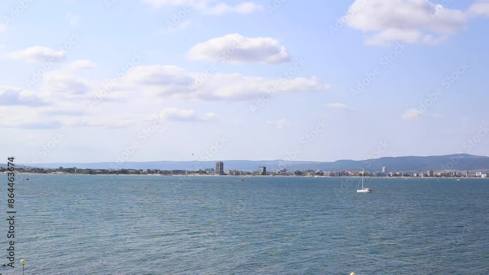 Sea, beach and hotels in the Black Sea in Sunny Beach, Bulgaria
Sea, beach and hotels in the Black Sea in Sunny Beach, Bulgaria