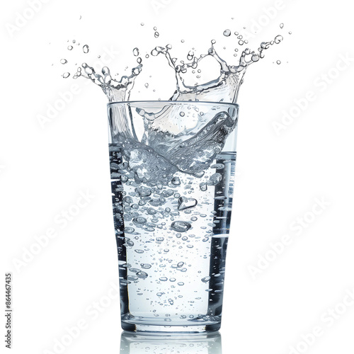 sparkling water isolated on transparent background