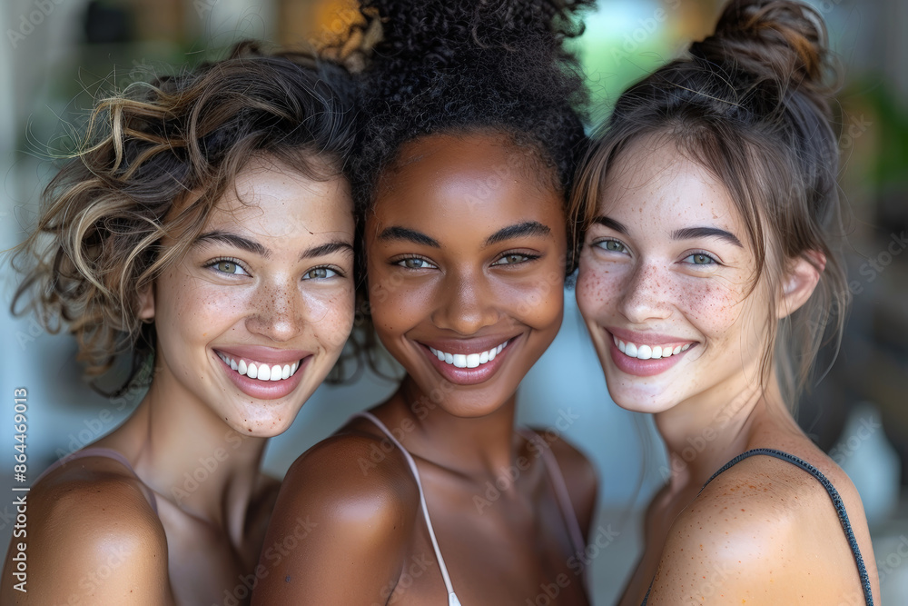 Diverse Women Smiling Together Diverse Women Smiling Together