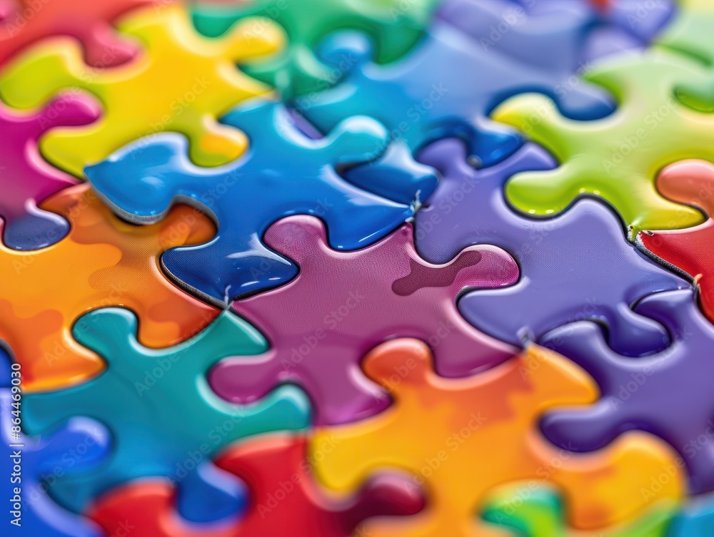 Puzzle as a symbol of the autism spectrum World Autism Awareness Day Symbol Incorporation of the World Autism Awareness Puzzle as a symbol of the autism spectrum World Autism Awareness Day Symbol Incorporation of the World Autism Awareness