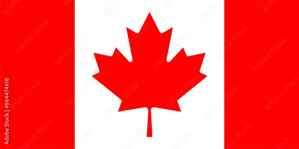 Canada's national flag, the Maple Leaf. Flat vector drawing Canada's national flag, the Maple Leaf. Flat vector drawing
