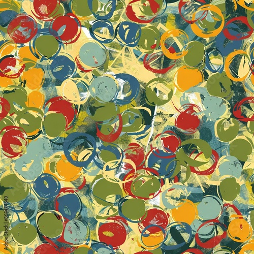 Wallpaper Mural   Many circles on top of paper on top of paper Torontodigital.ca