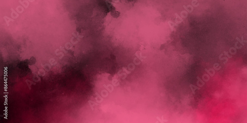 Abstract bubblegum fog or smoke from fireless candle on dark and pink wall background. Abstract pink grunge old watercolor texture with painted stripe. Modern creative design cosmic fuchsia neon paper