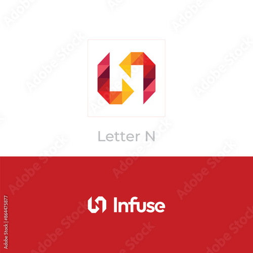 Free Download n attractive Letter N vector logo symbol. - GFXLoad