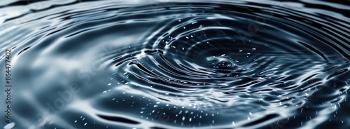 The image shows disturbance ripples expanding in all directions with empty space around them. Creative banner. Copyspace image