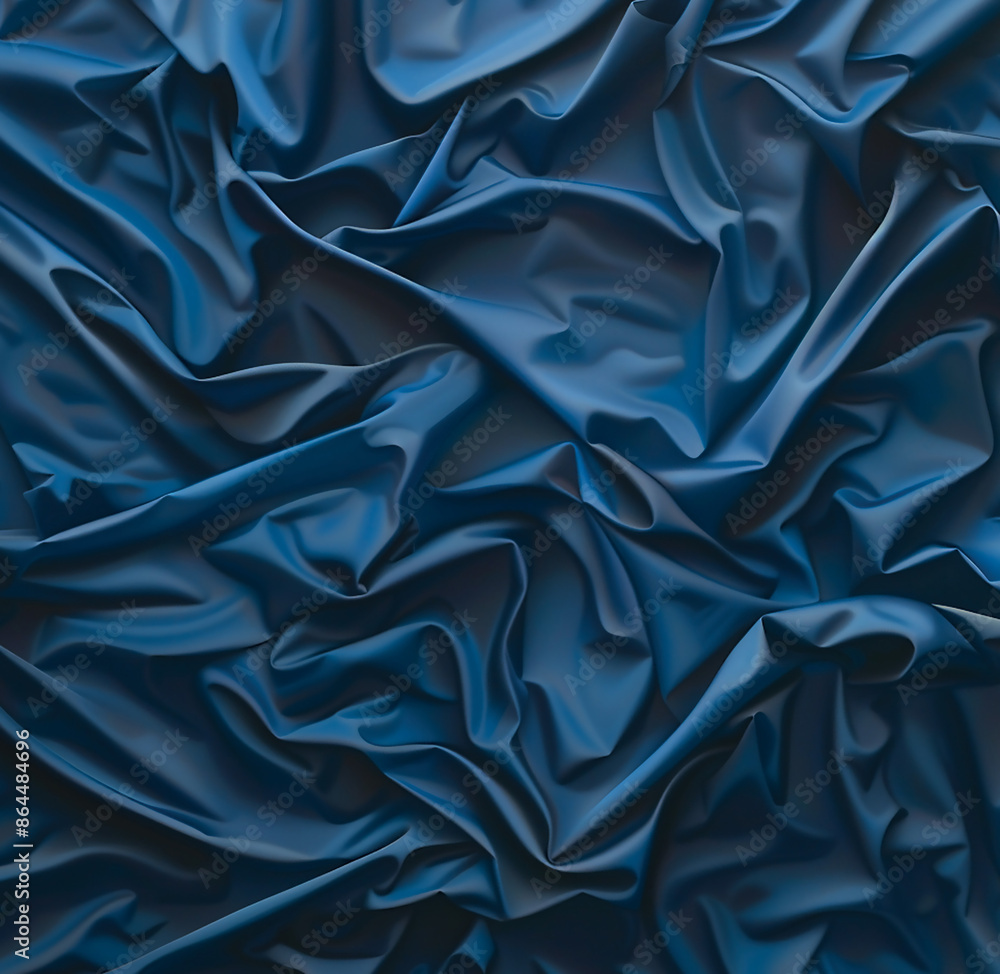 Blue cloth abstract background - generative ai Blue cloth abstract background - generative ai
