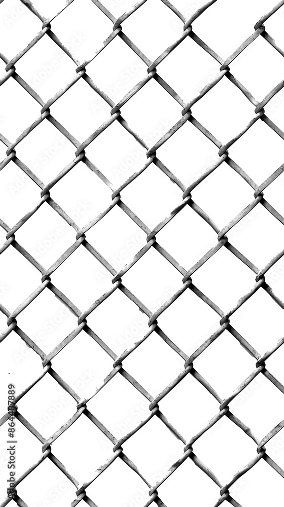 Closeup of a Metal Chain Link Fence in a Black and White Photograph Closeup of a Metal Chain Link Fence in a Black and White Photograph
