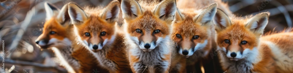 close-up of a fox. Selective focus close-up of a fox. Selective focus