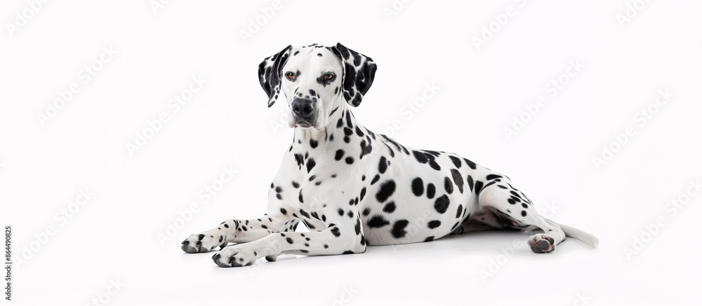 A cute Dalmatian dog on a white background A cute Dalmatian dog on a white background