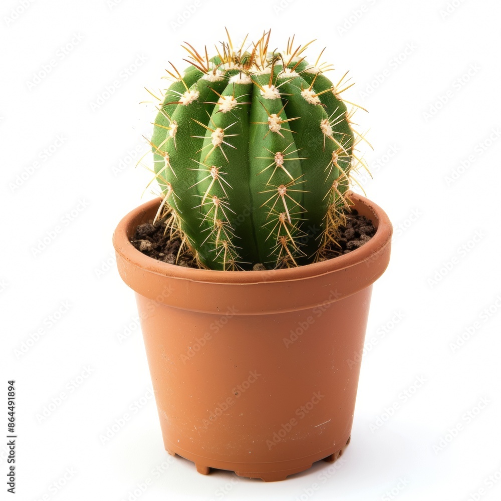 Cactus in a pot isolated on white background Cactus in a pot isolated on white background