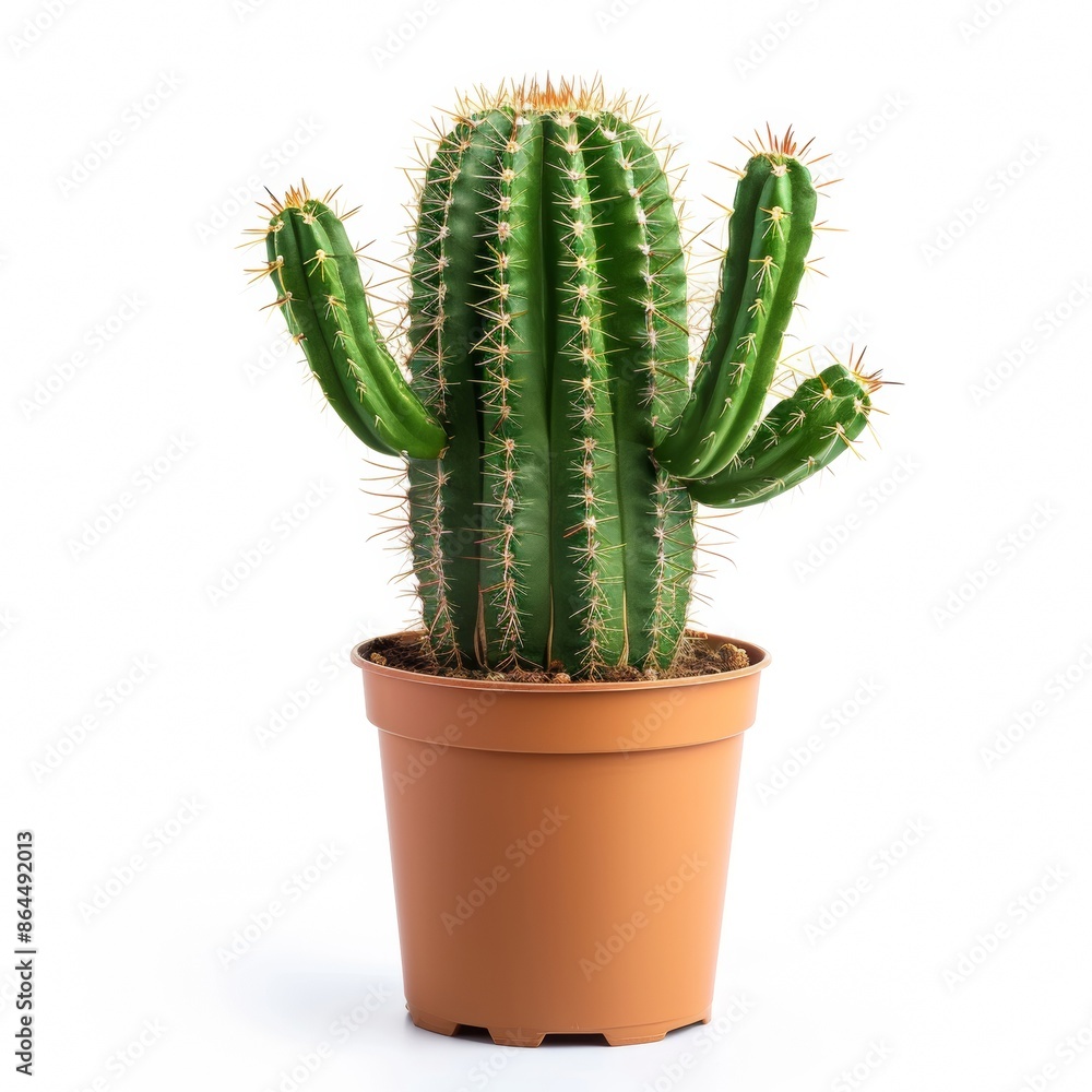 Cactus in a pot isolated on white background. Cactus in a pot isolated on white background.