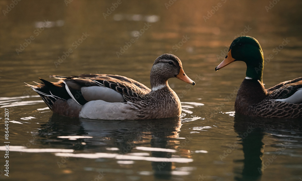Obraz premium ducks on the lake