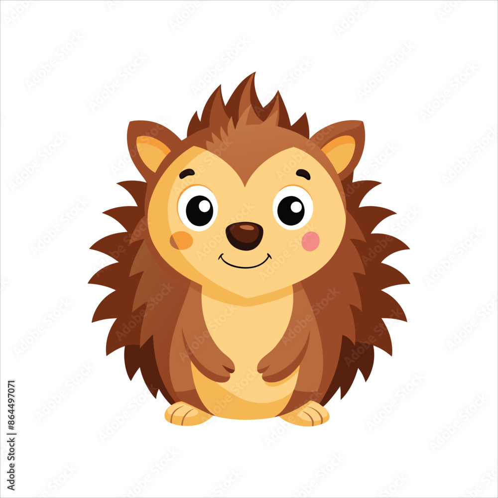 Cartoon happy hedgehog vector Cartoon happy hedgehog vector