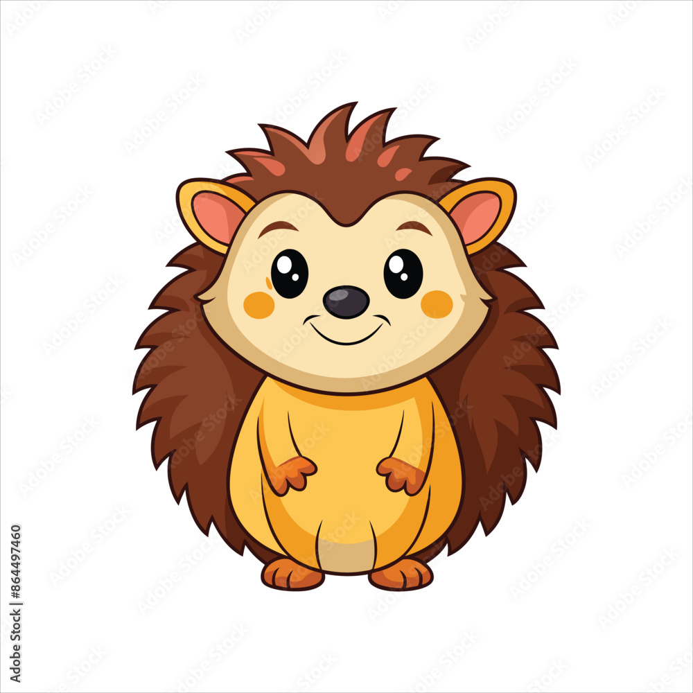 Cartoon happy hedgehog vector Cartoon happy hedgehog vector