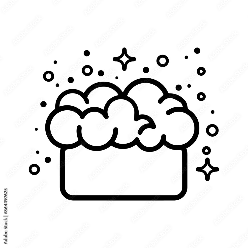 foam icon or modern line symbol. Vector line art and icon design with bold outline. Black and white Pixel Perfect minimalistic symbol isolated white background. Silhouette simple thin sign foam icon or modern line symbol. Vector line art and icon design with bold outline. Black and white Pixel Perfect minimalistic symbol isolated white background. Silhouette simple thin sign
