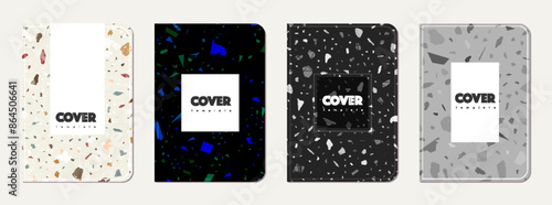 Notebook cover design. Terrazzo abstract