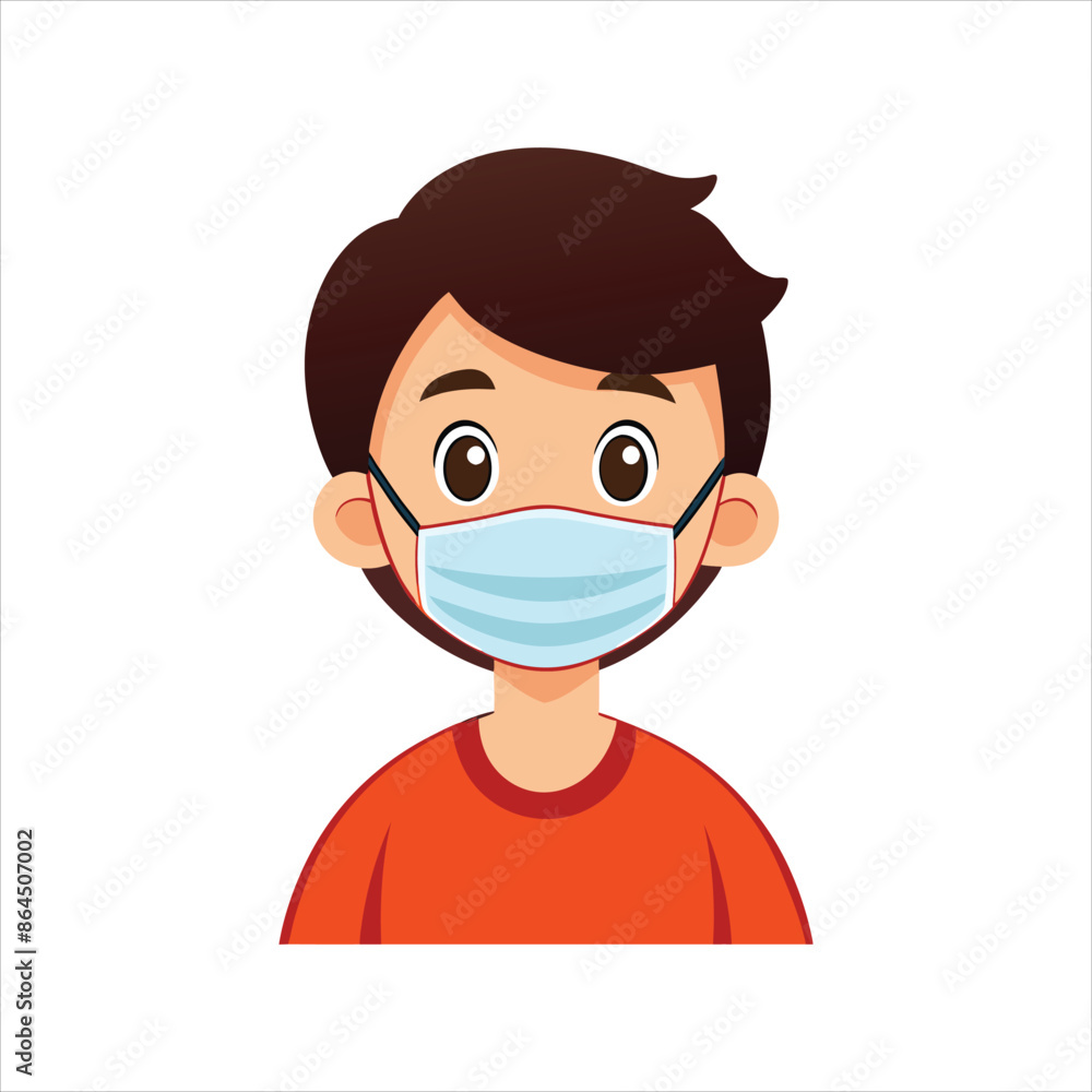 Attitude Boy vector on mask Attitude Boy vector on mask