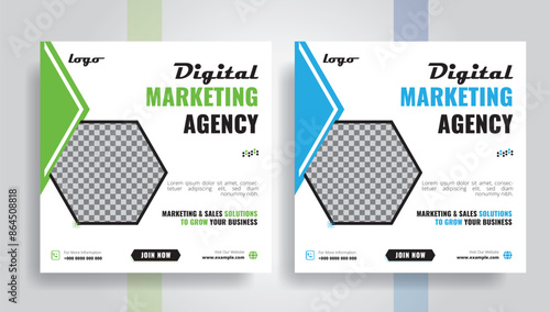 Marketing promotional post design template, fully editable social media post, Corporate marketing square flyer template, Minimalist advertisements design create.