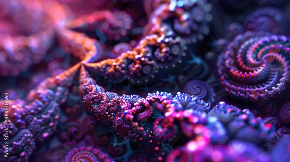 Computer generated fractal pattern a visual manifestation of mathematical complexity and beauty Computer generated fractal pattern a visual manifestation of mathematical complexity and beauty