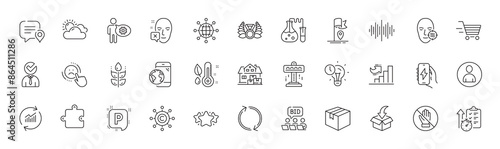 Charging app, Moving service and Chat bubble line icons. Pack of Timer, Sunny weather, Growth chart icon. Dislike, Vacancy, Time management pictogram. Problem skin, Delivery shopping. Vector