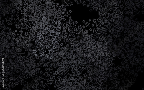 Dark Gray vector texture with beautiful stars.