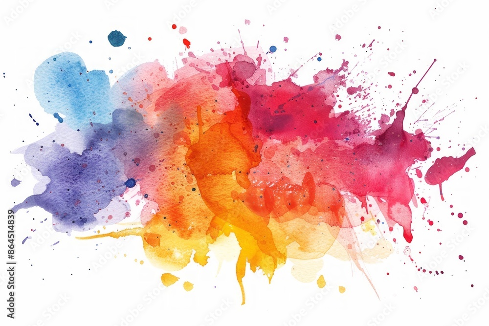Obraz premium Watercolor splash background, color, paint, splatter
