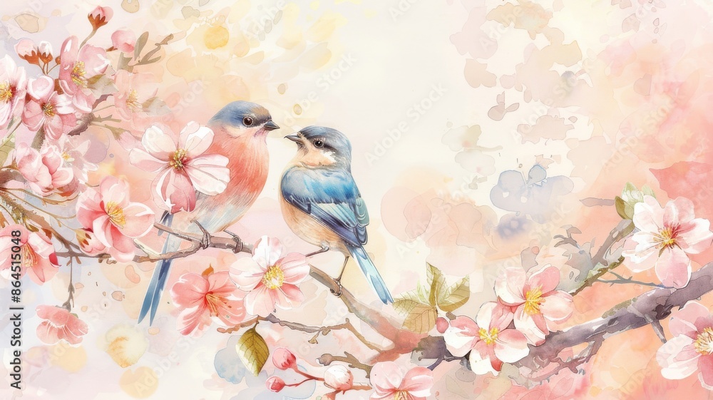 birds with flowers birds with flowers