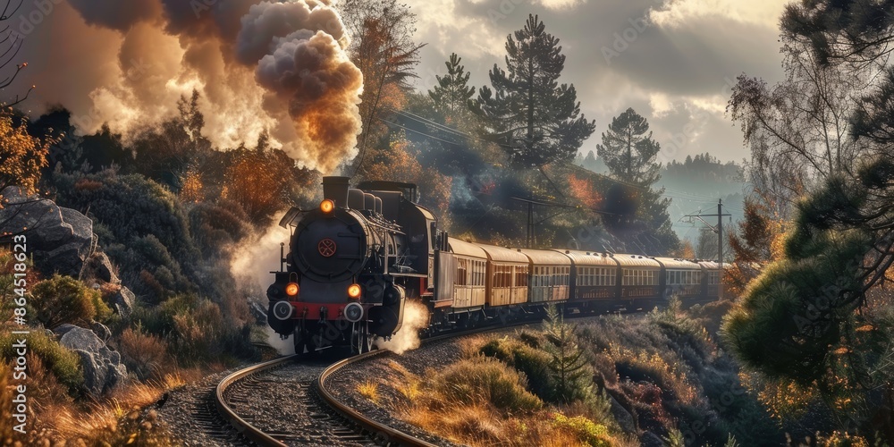 © Supremetones - A steam train chugging through picture