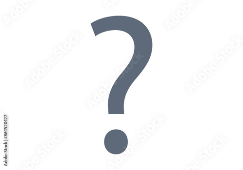Símbolo de interrogación azul grisaceo