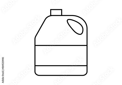 Icono negro de garrafa de detergente