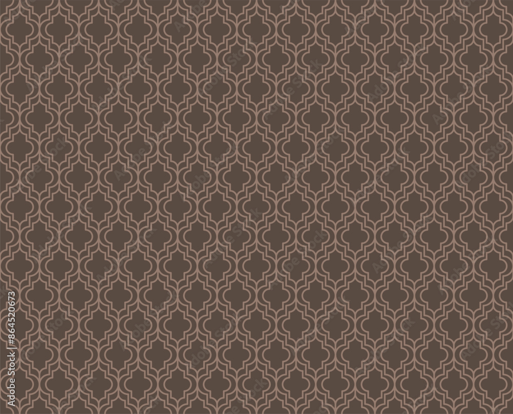 Seamless brown art deco pattern vector Seamless brown art deco pattern vector