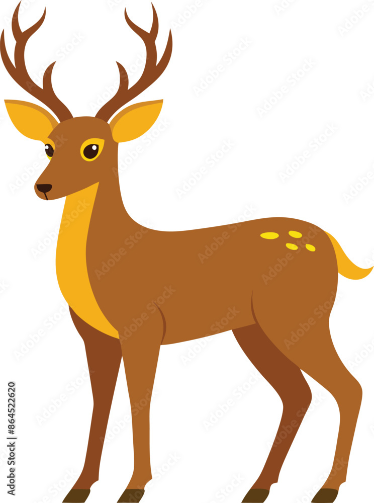 Deer Silhouette Vector Illustration – High-Quality Wildlife EPS Design for Logos, Prints & Outdoor Themes