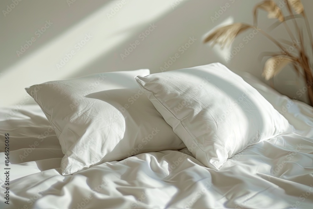 Two White Cushions On A Smooth Bed Two White Cushions On A Smooth Bed