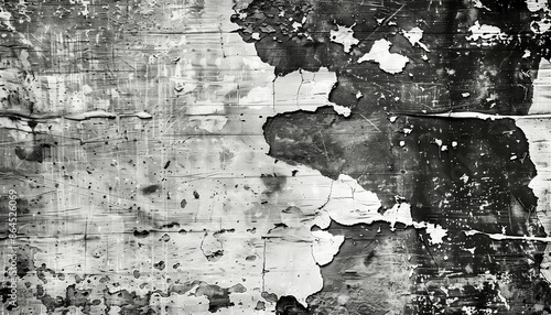 Abstract grunge black and white distressed texture background 