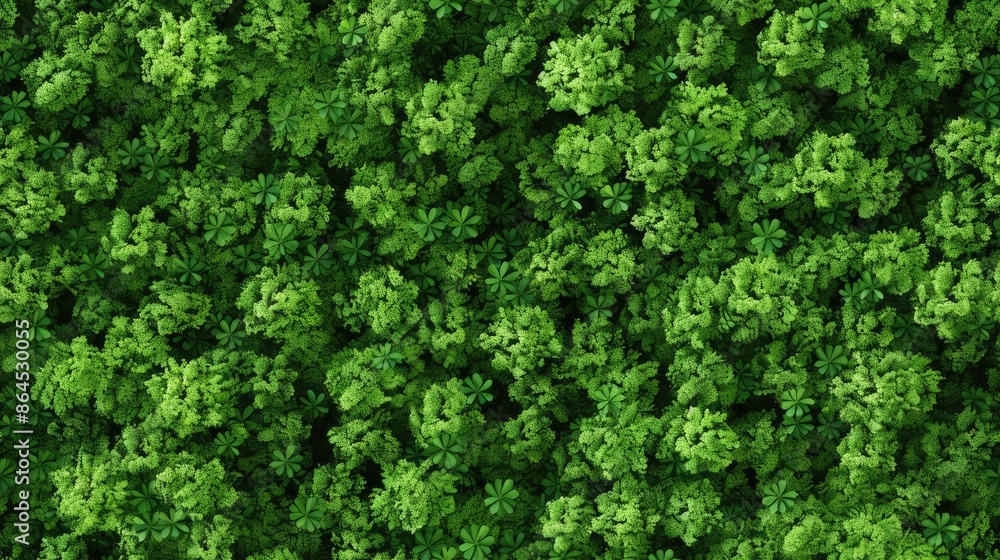 A high-angle view of a dense forest canopy, showcasing vibrant green foliage SEAMLESS PATTERN A high-angle view of a dense forest canopy, showcasing vibrant green foliage SEAMLESS PATTERN