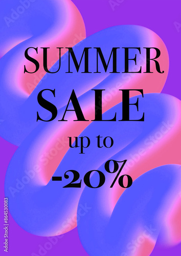 Summer sale, marketing, social media banner. 