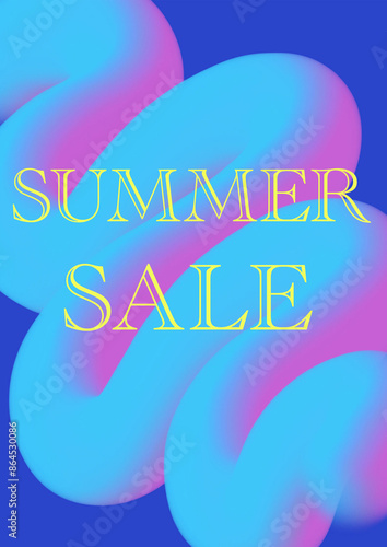 Summer sale, marketing, social media banner. 