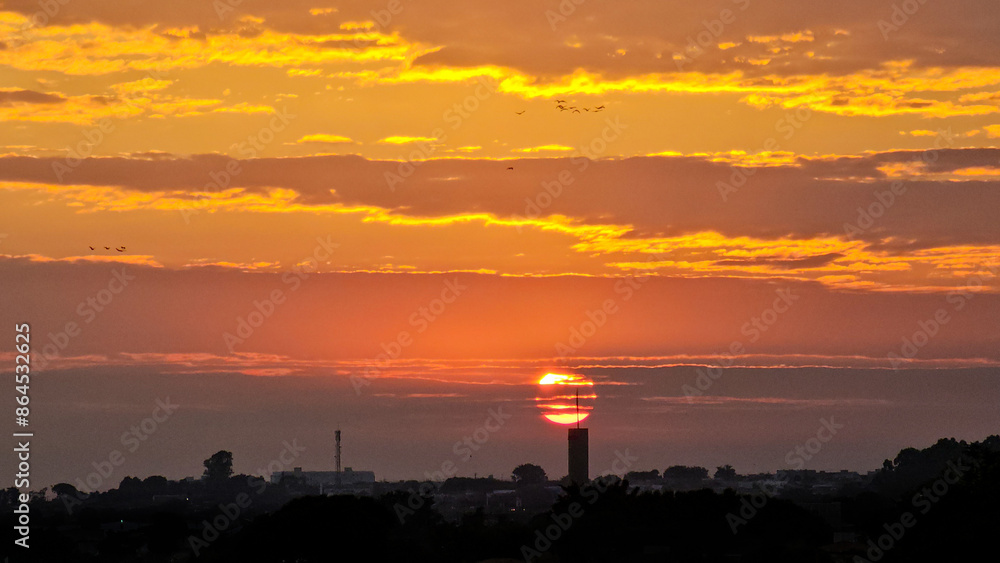 Sunrise, magnificent sunrise with its beautiful colors in winter Brazil, natural light, selective focus. Sunrise, magnificent sunrise with its beautiful colors in winter Brazil, natural light, selective focus.