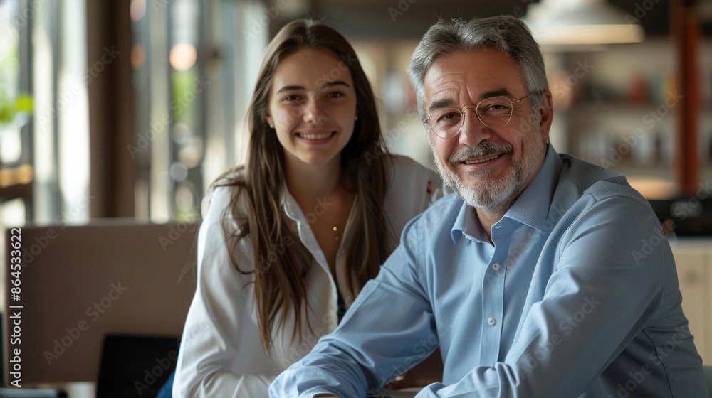 success small company team portrait of man and woman success small company team portrait of man and woman