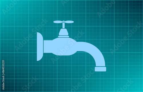 Vector illustration blue background