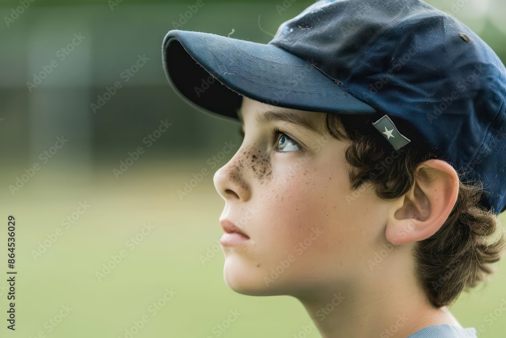 A scout watching a game intently, perfect for a sports banner with ample copy space A scout watching a game intently, perfect for a sports banner with ample copy space