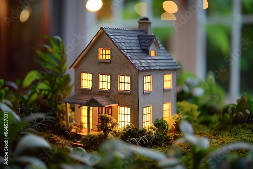 Wallpaper Mural Architecture miniature model in design houses. Residential estate development building landscape business hobby outdoor modern space. Scale mini view in home maquette roof park toy Torontodigital.ca