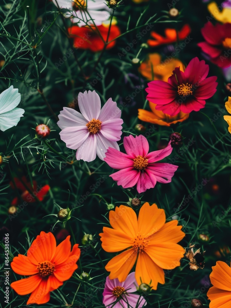 Field of colorful flowers Field of colorful flowers