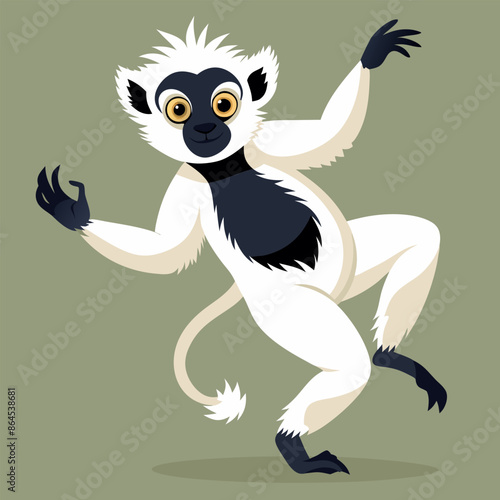 Exploring biology and ecology through vector illustrations: the amazing dance of the Sifaka lemur
