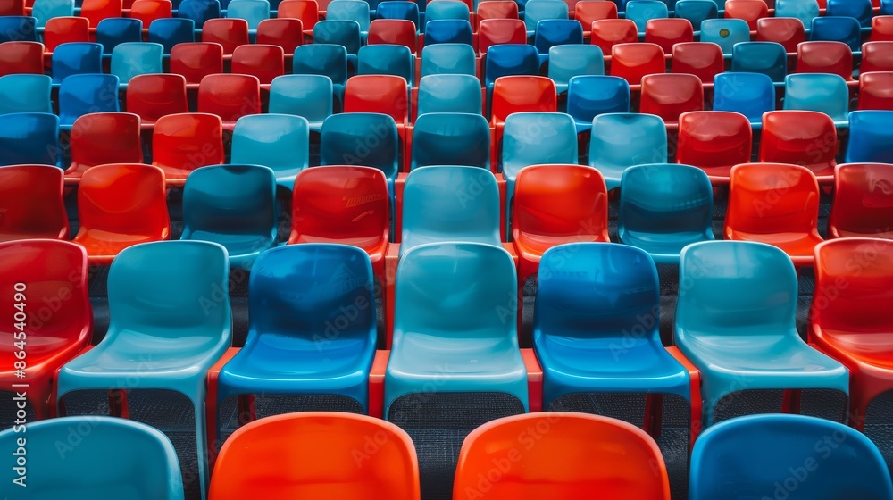 Colorful stadium seats pattern Colorful stadium seats pattern