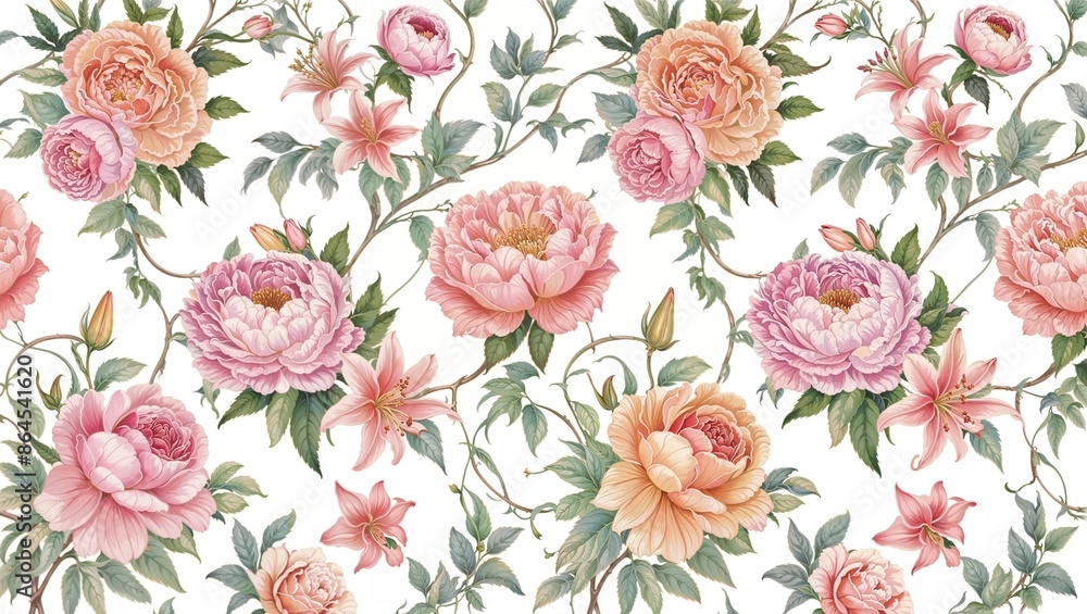 Floral art illustration. Highly detailed Floral art illustration. Highly detailed